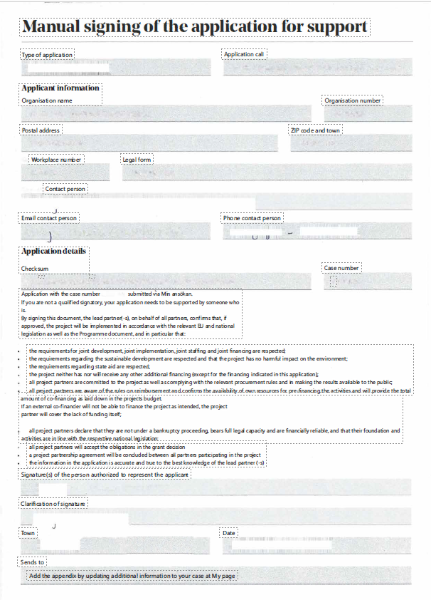 Example manual signing document